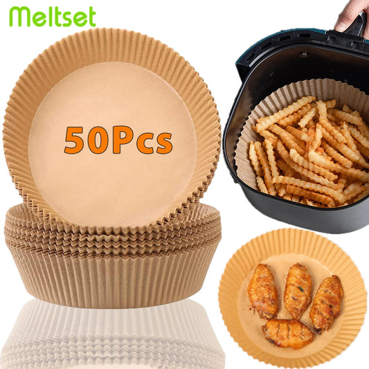 Air Fryer Disposable Paper Non-Stick Baking Papers Round